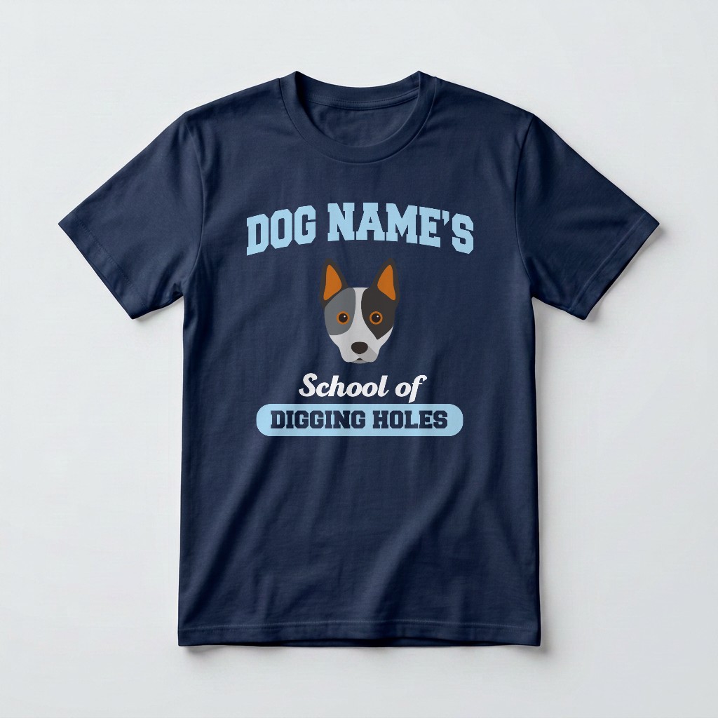 School of Digging Holes: Personalized {breedFullName} T-Shirt