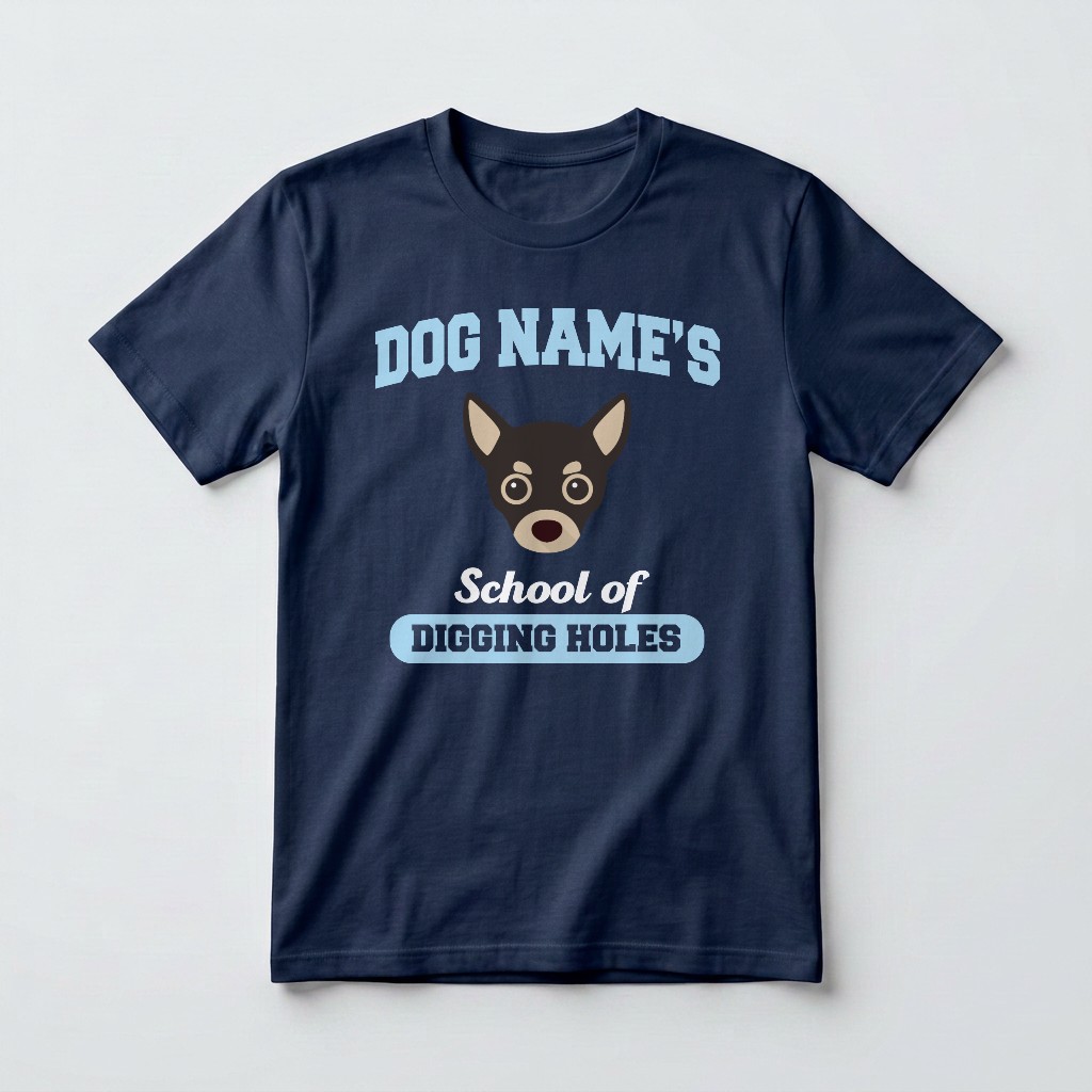 School of Digging Holes: Personalized {breedFullName} T-Shirt