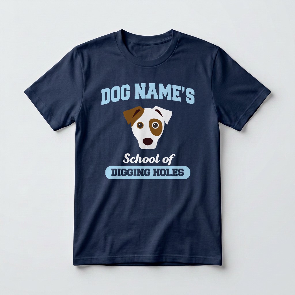 School of Digging Holes: Personalized {breedFullName} T-Shirt