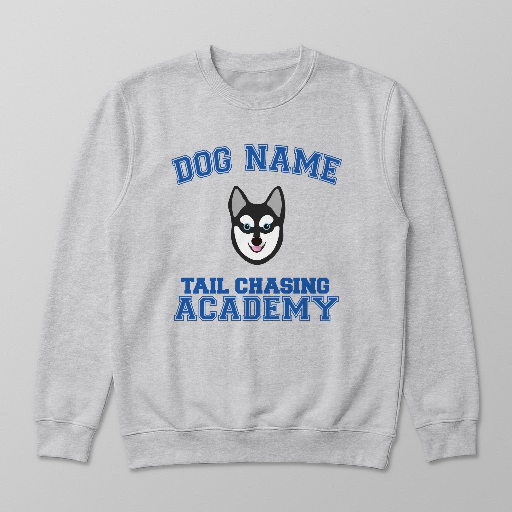 Tail Chasing Academy: Personalized {breedFullName} Sweatshirt