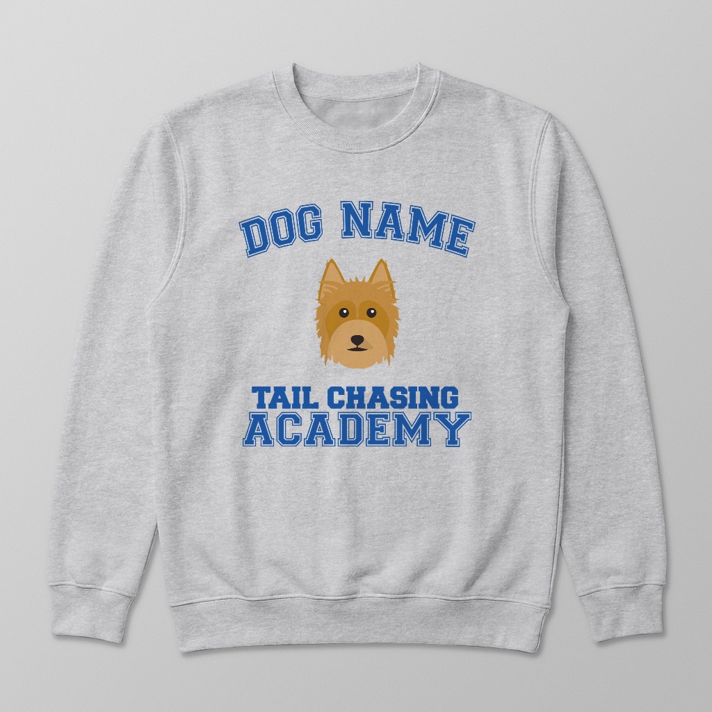 Tail Chasing Academy: Personalized {breedFullName} Sweatshirt