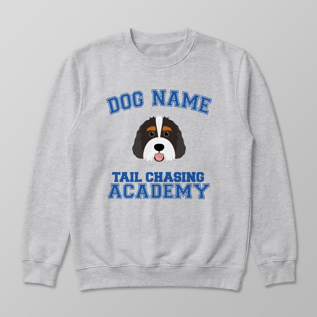 Tail Chasing Academy: Personalized {breedFullName} Sweatshirt