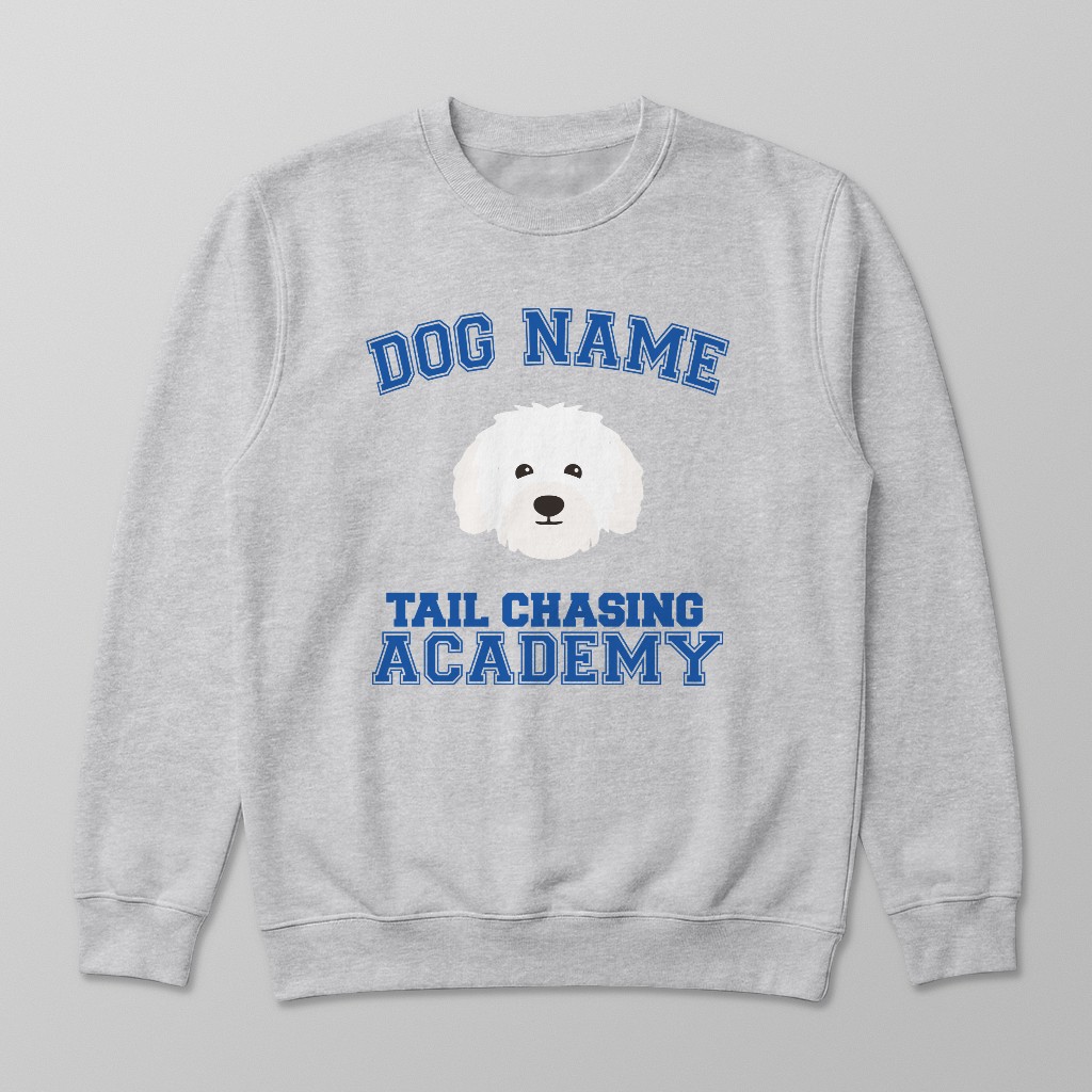 Tail Chasing Academy: Personalized {breedFullName} Sweatshirt