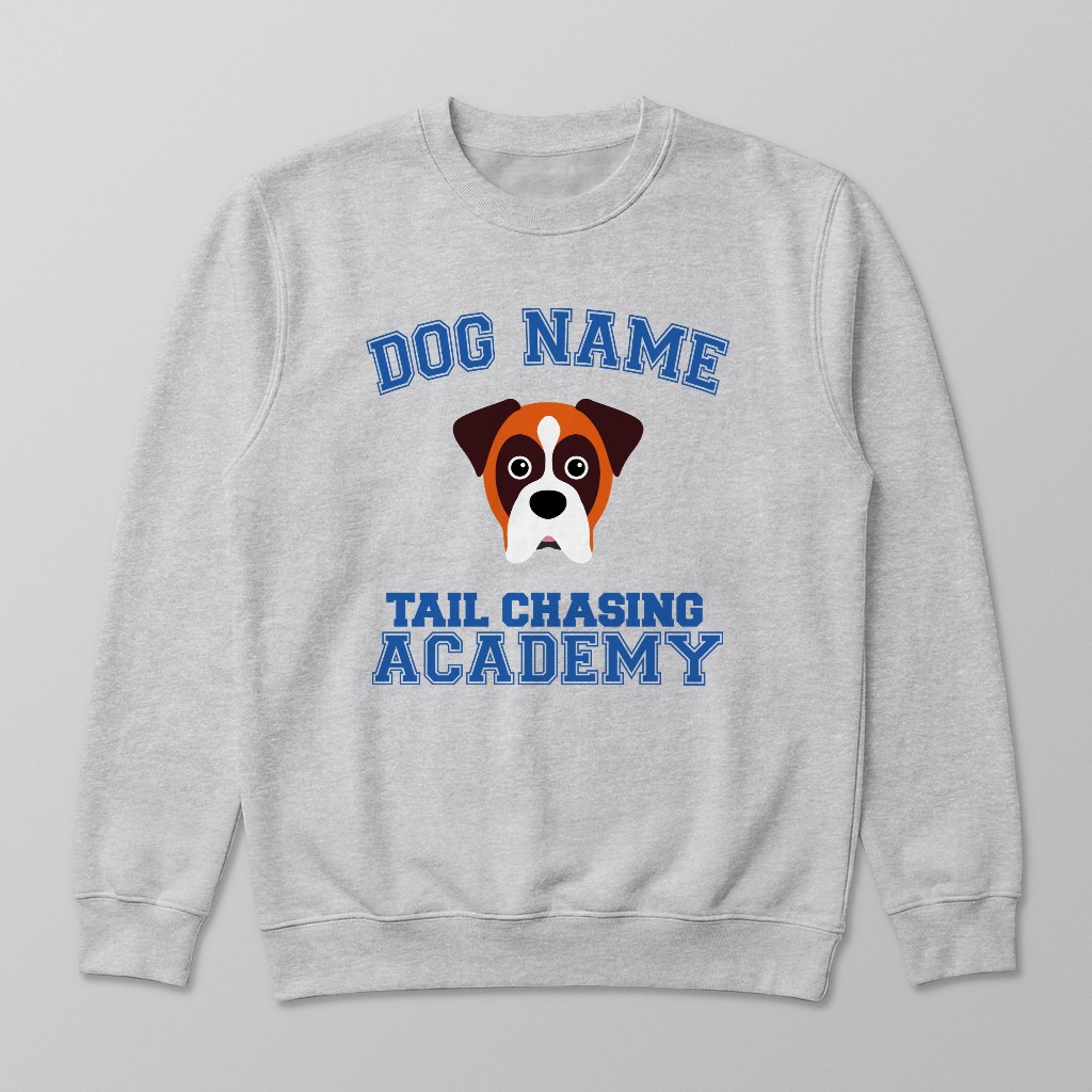 Tail Chasing Academy: Personalized {breedFullName} Sweatshirt