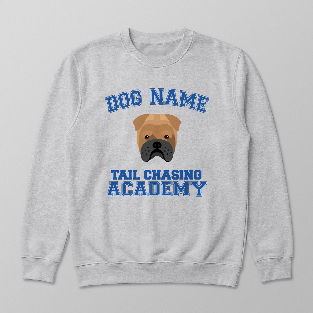 Tail Chasing Academy: Personalized {breedFullName} Sweatshirt