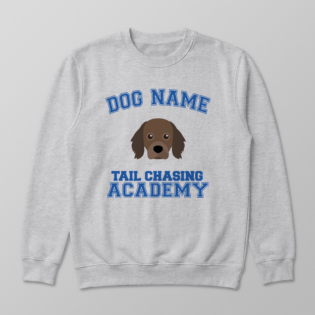 Tail Chasing Academy: Personalized {breedFullName} Sweatshirt