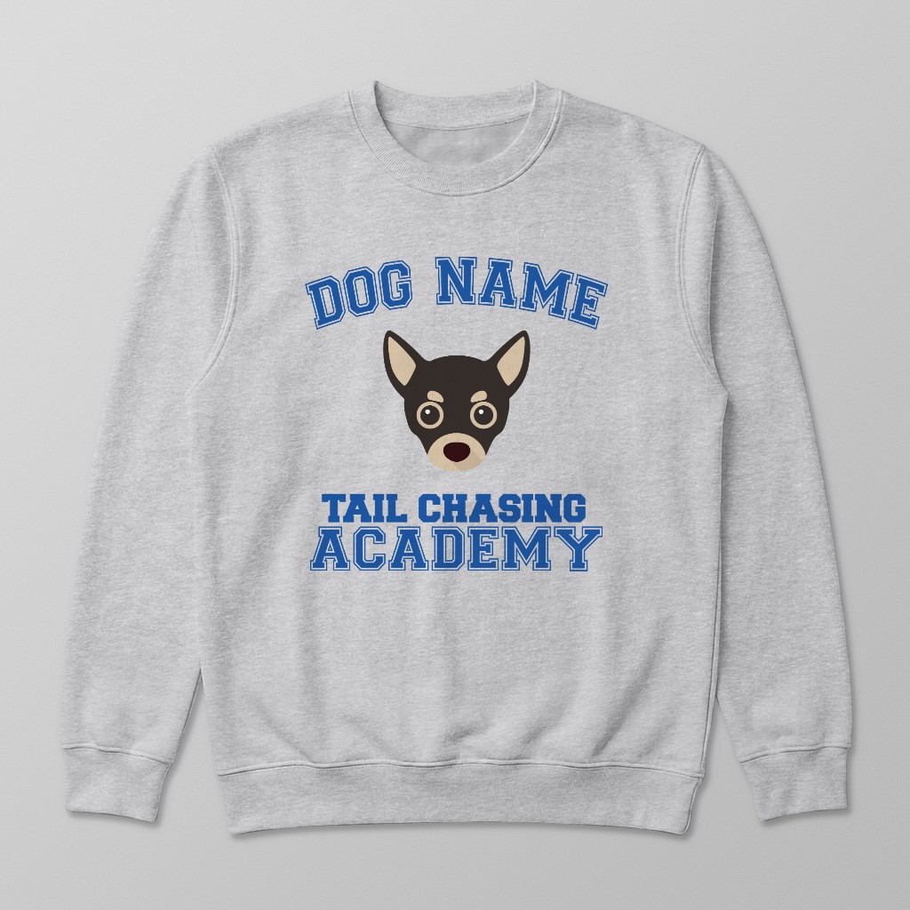 Tail Chasing Academy: Personalized {breedFullName} Sweatshirt