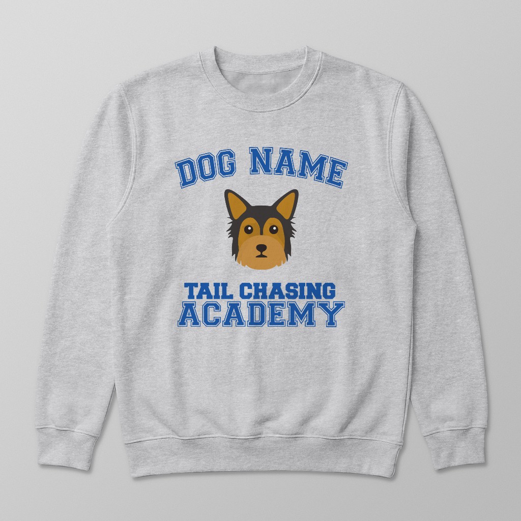 Tail Chasing Academy: Personalized {breedFullName} Sweatshirt