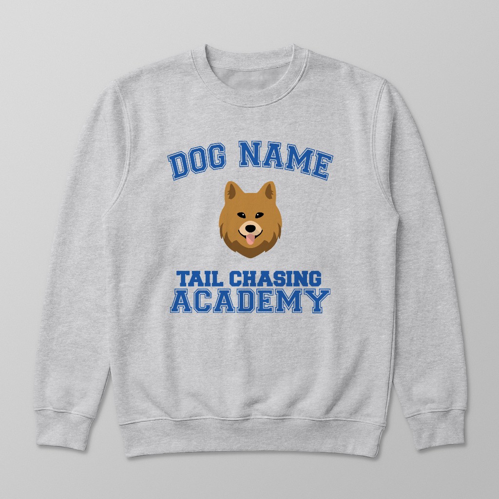 Tail Chasing Academy: Personalized {breedFullName} Sweatshirt