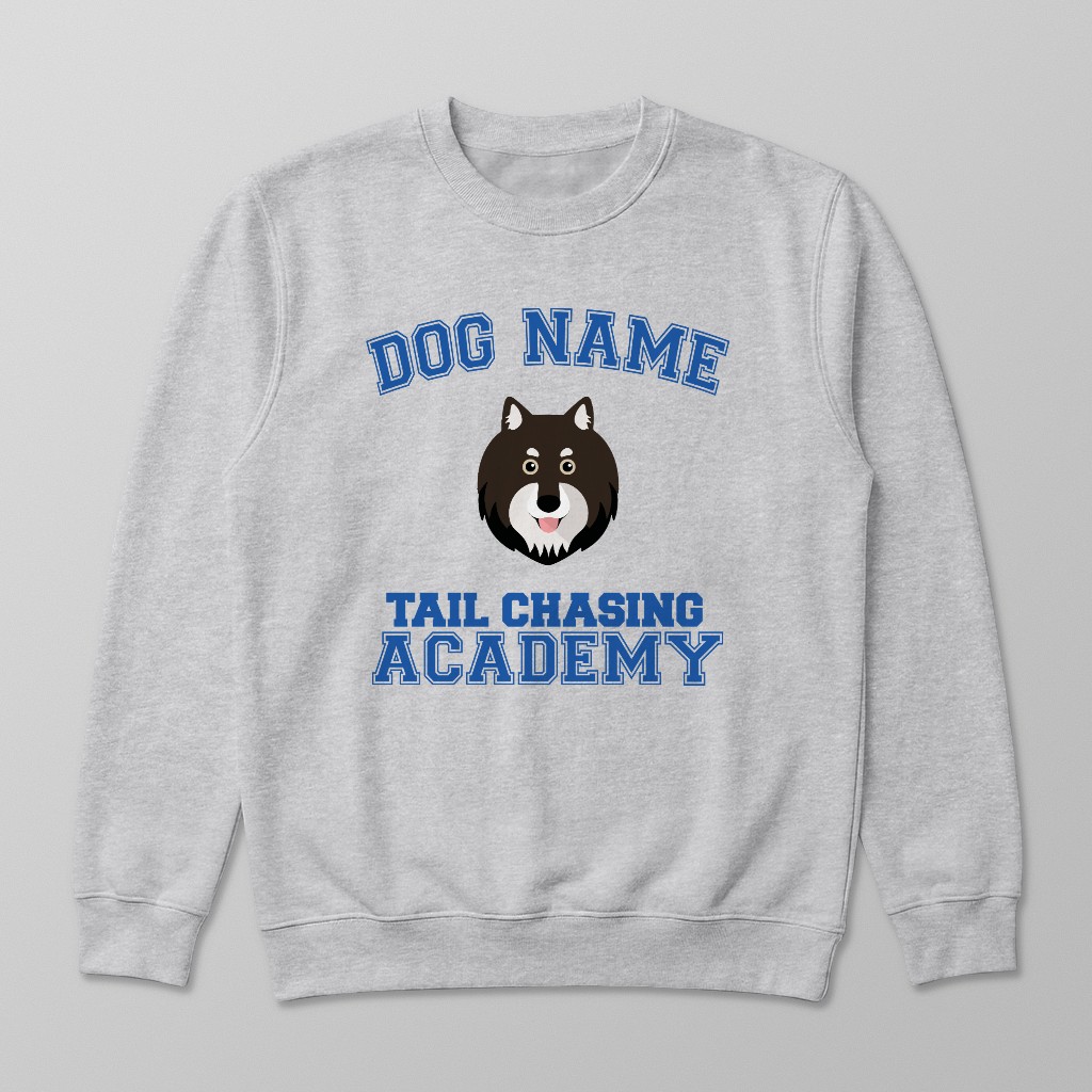 Tail Chasing Academy: Personalized {breedFullName} Sweatshirt