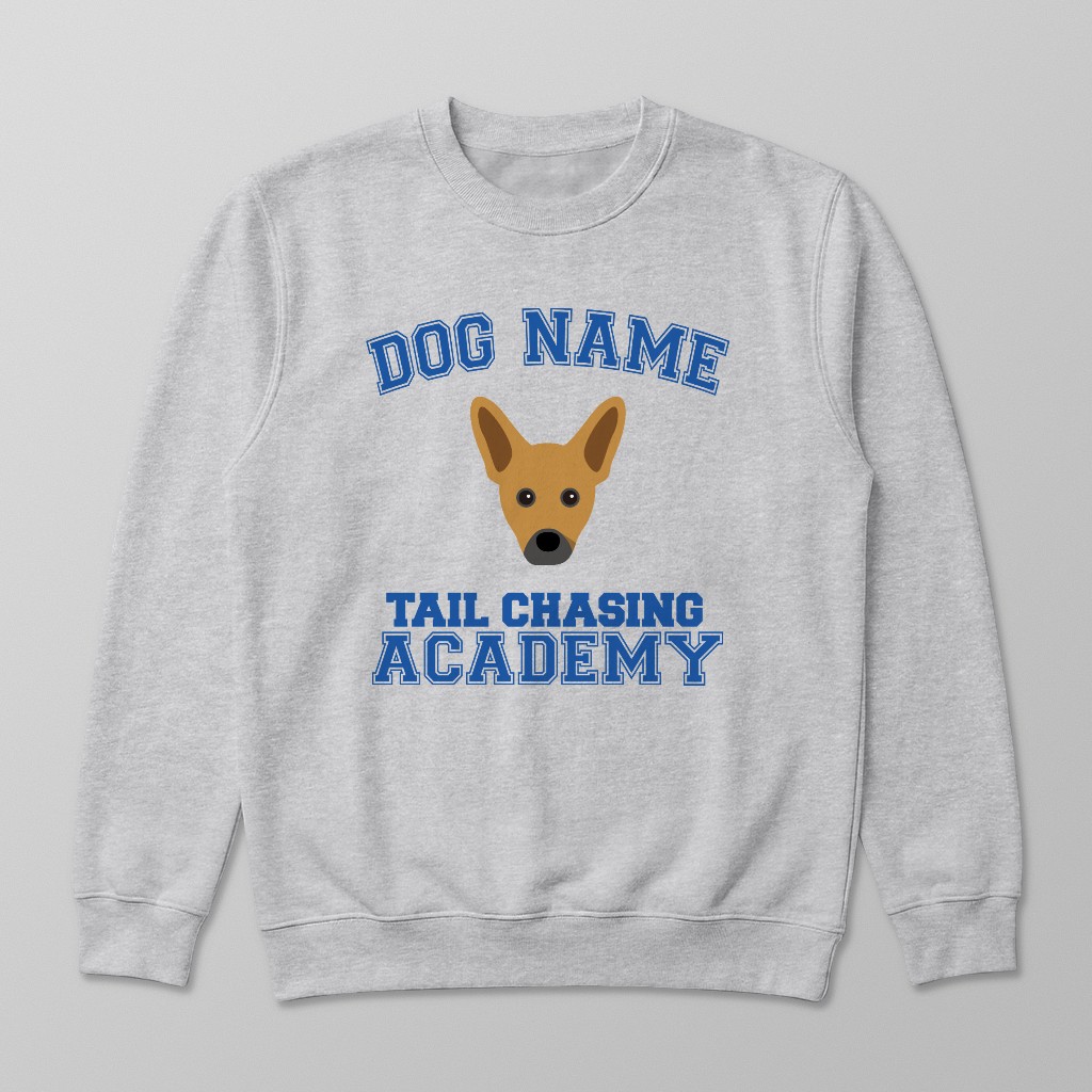 Tail Chasing Academy: Personalized {breedFullName} Sweatshirt