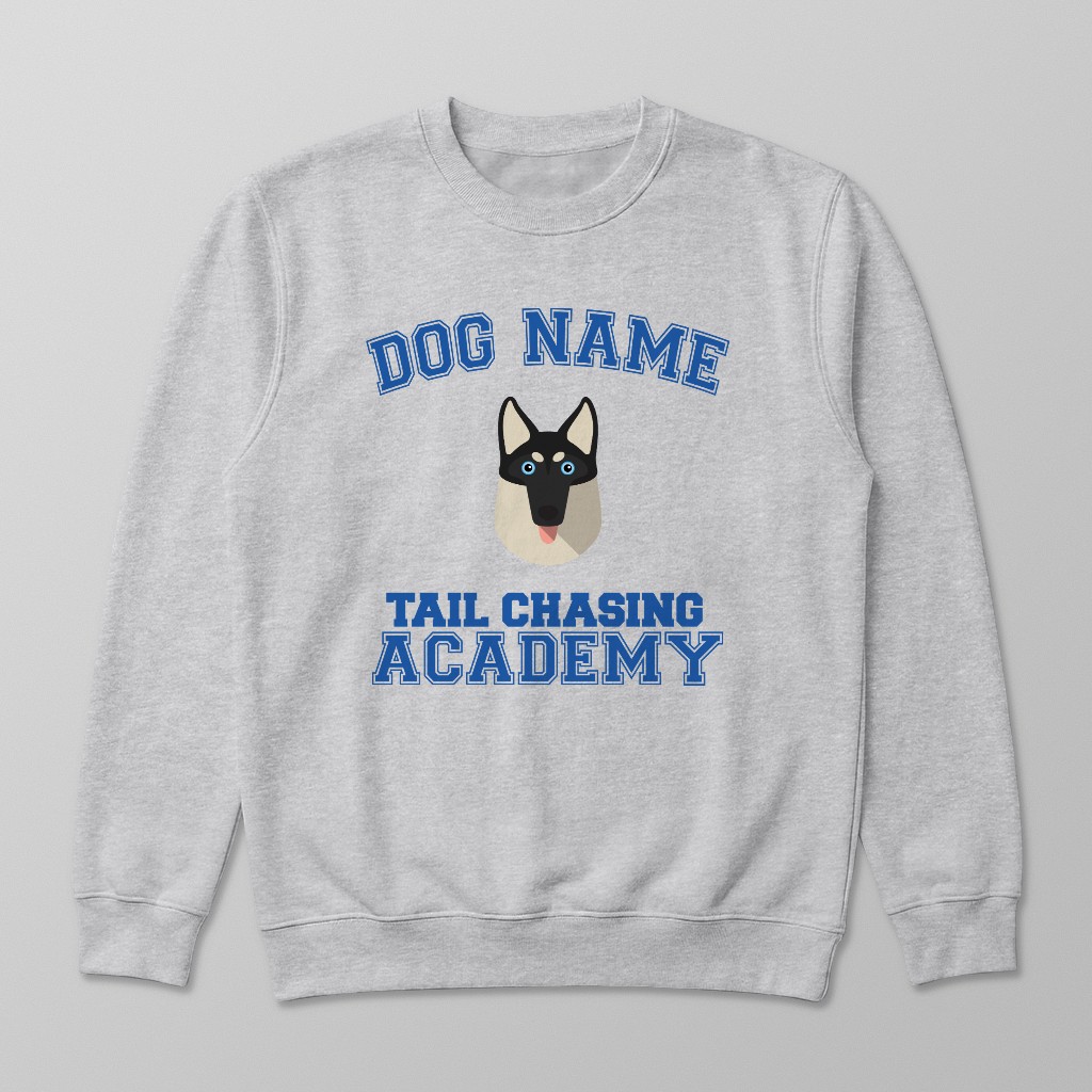 Tail Chasing Academy: Personalized {breedFullName} Sweatshirt