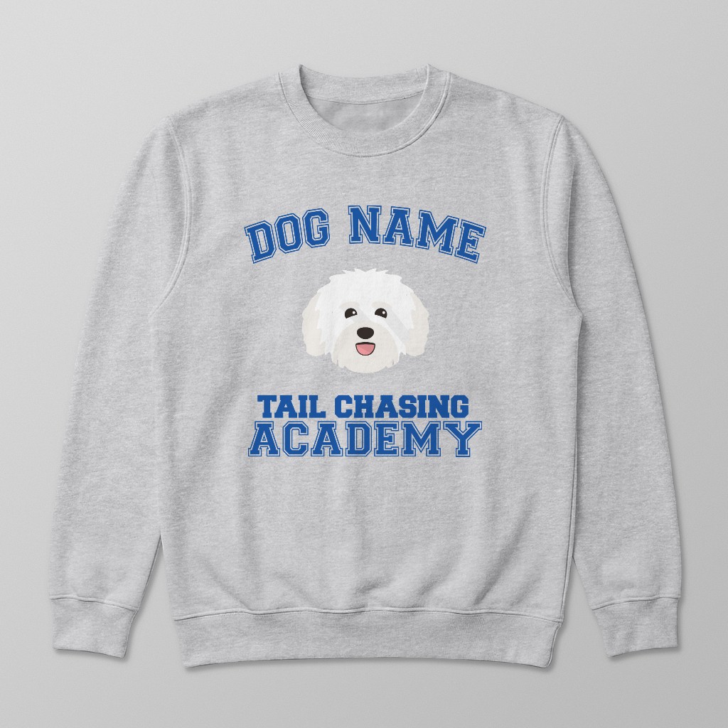 Tail Chasing Academy: Personalized {breedFullName} Sweatshirt