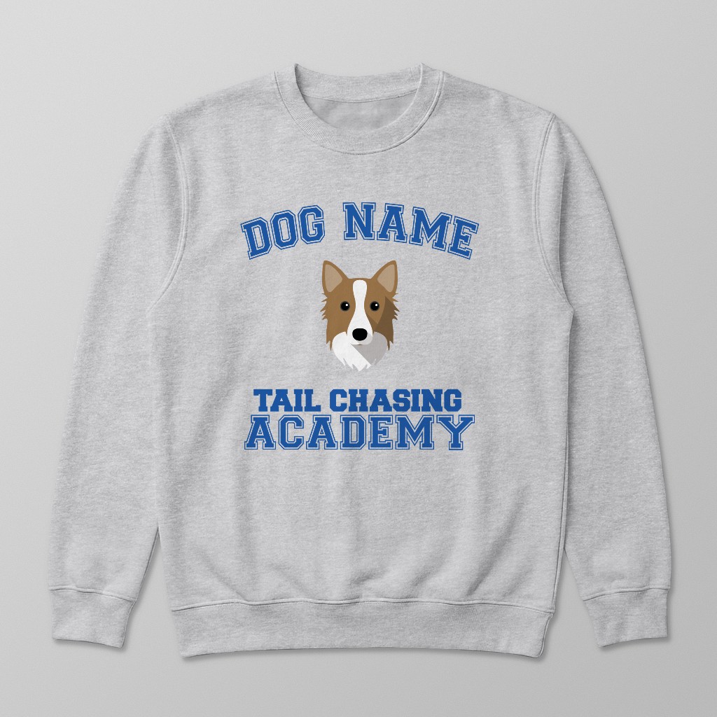 Tail Chasing Academy: Personalized {breedFullName} Sweatshirt