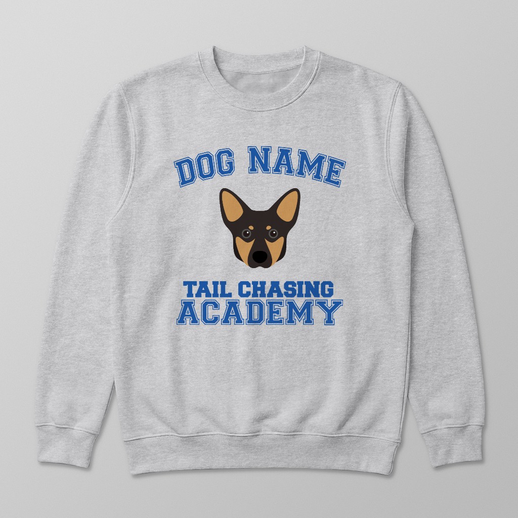 Tail Chasing Academy: Personalized {breedFullName} Sweatshirt