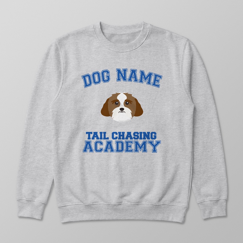 Tail Chasing Academy: Personalized {breedFullName} Sweatshirt