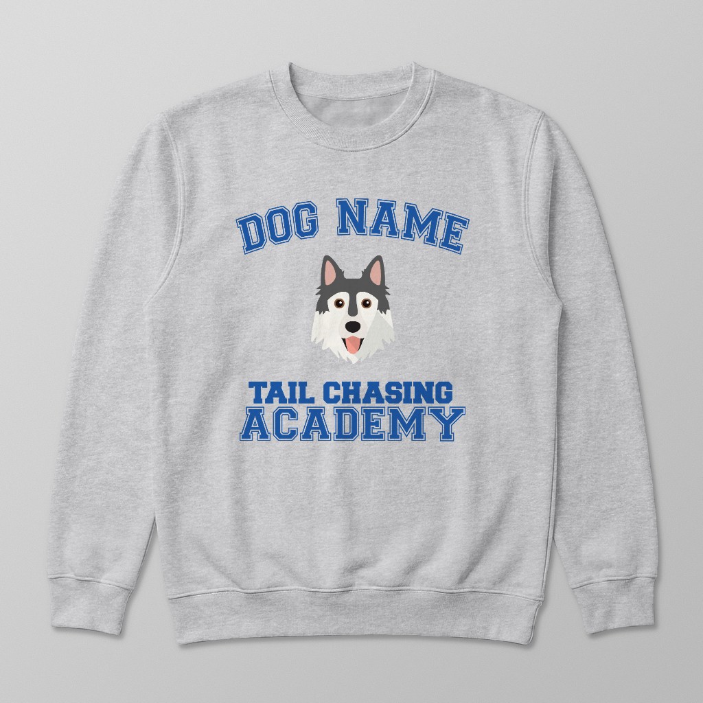Tail Chasing Academy: Personalized {breedFullName} Sweatshirt