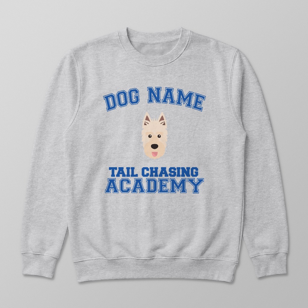 Tail Chasing Academy: Personalized {breedFullName} Sweatshirt