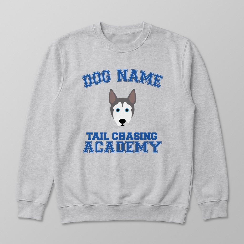 Tail Chasing Academy: Personalized {breedFullName} Sweatshirt