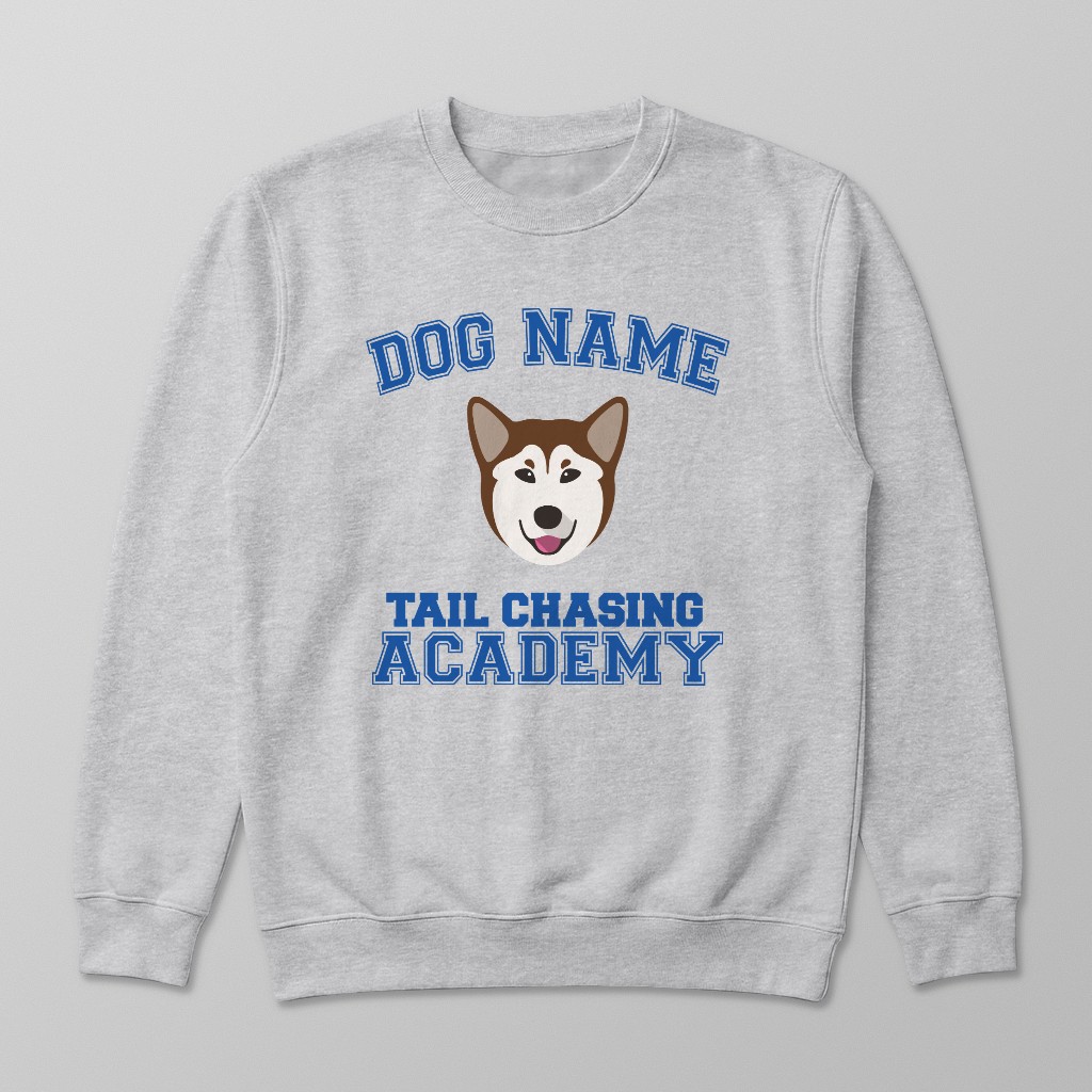 Tail Chasing Academy: Personalized {breedFullName} Sweatshirt