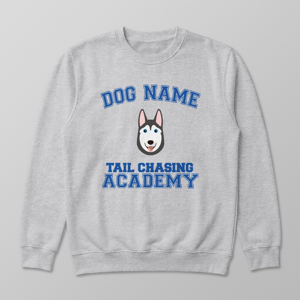 Tail Chasing Academy: Personalized {breedFullName} Sweatshirt