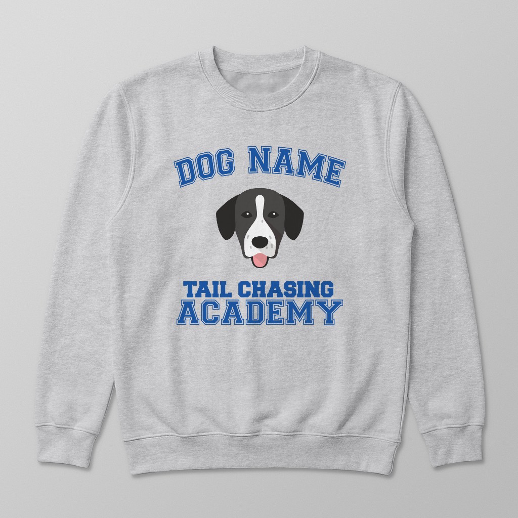 Tail Chasing Academy: Personalized {breedFullName} Sweatshirt