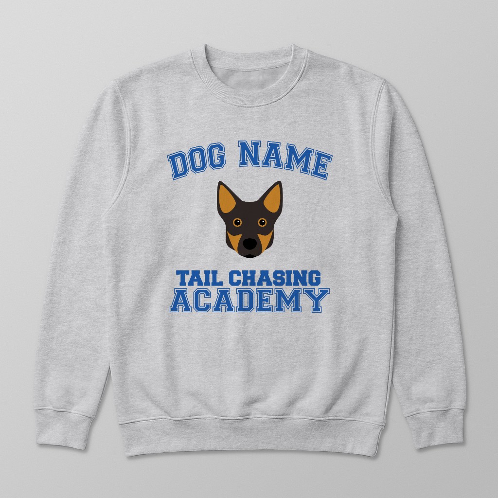 Tail Chasing Academy: Personalized {breedFullName} Sweatshirt