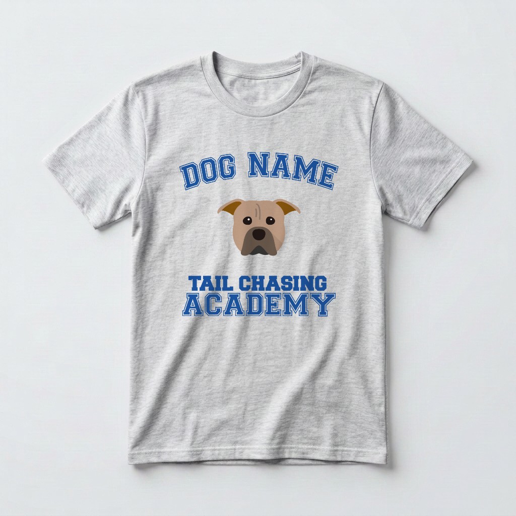 Tail Chasing Academy: Personalized {breedFullName} T-Shirt