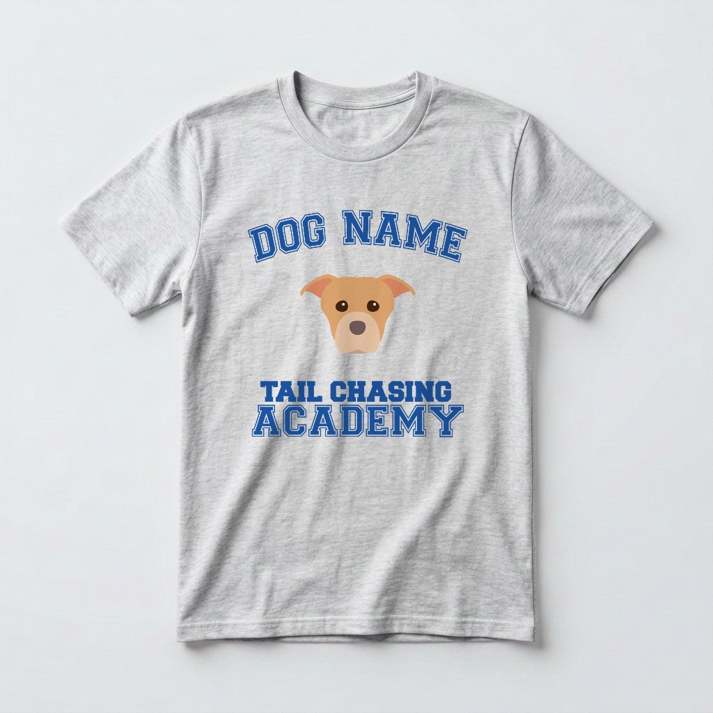 Tail Chasing Academy: Personalized {breedFullName} T-Shirt