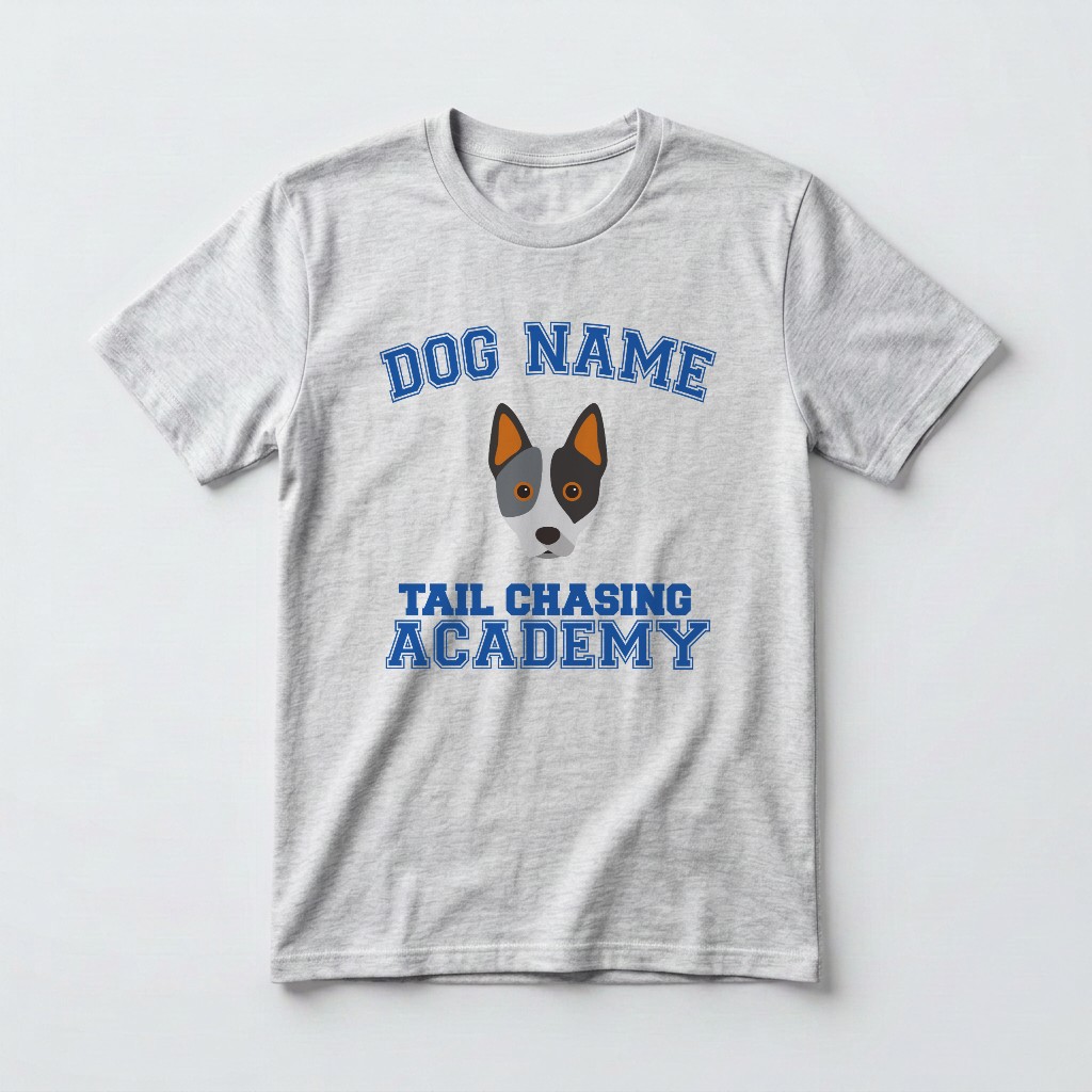 Tail Chasing Academy: Personalized {breedFullName} T-Shirt