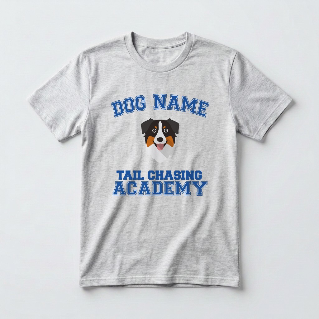 Tail Chasing Academy: Personalized {breedFullName} T-Shirt