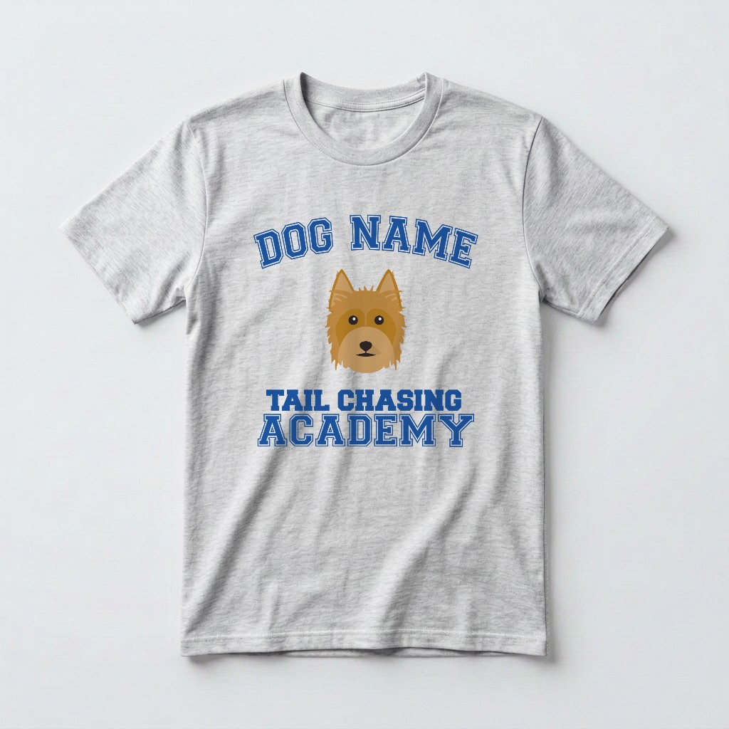 Tail Chasing Academy: Personalized {breedFullName} T-Shirt
