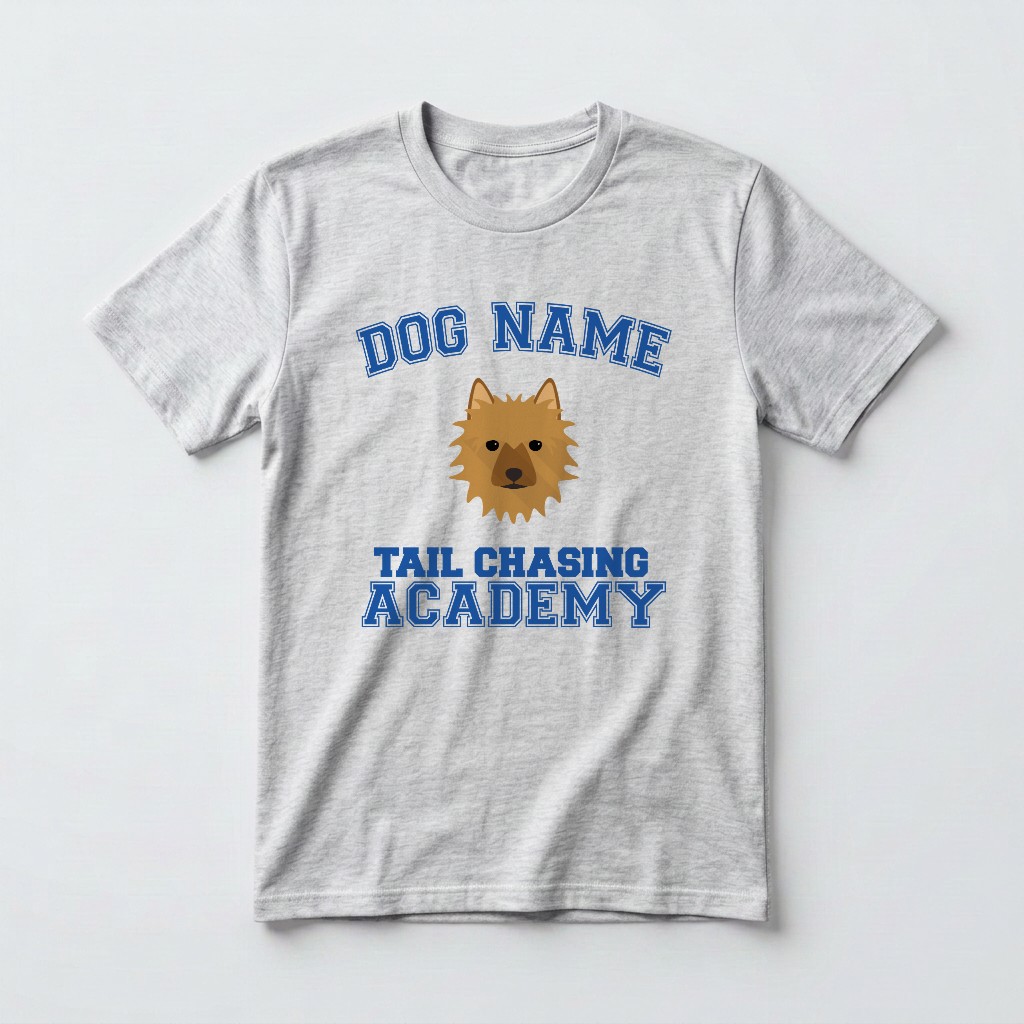 Tail Chasing Academy: Personalized {breedFullName} T-Shirt