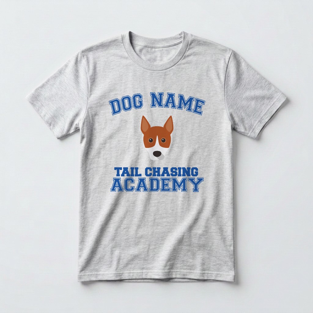 Tail Chasing Academy: Personalized {breedFullName} T-Shirt