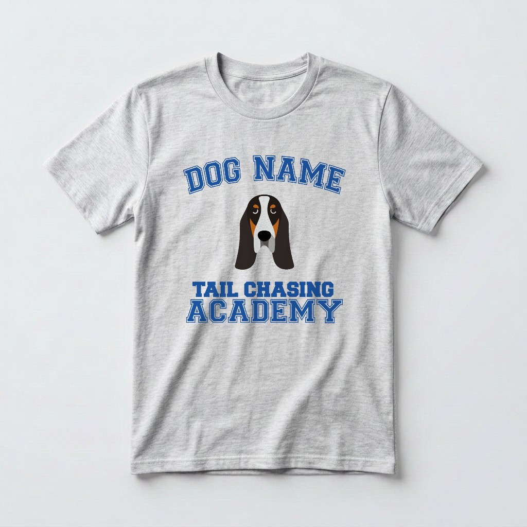 Tail Chasing Academy: Personalized {breedFullName} T-Shirt
