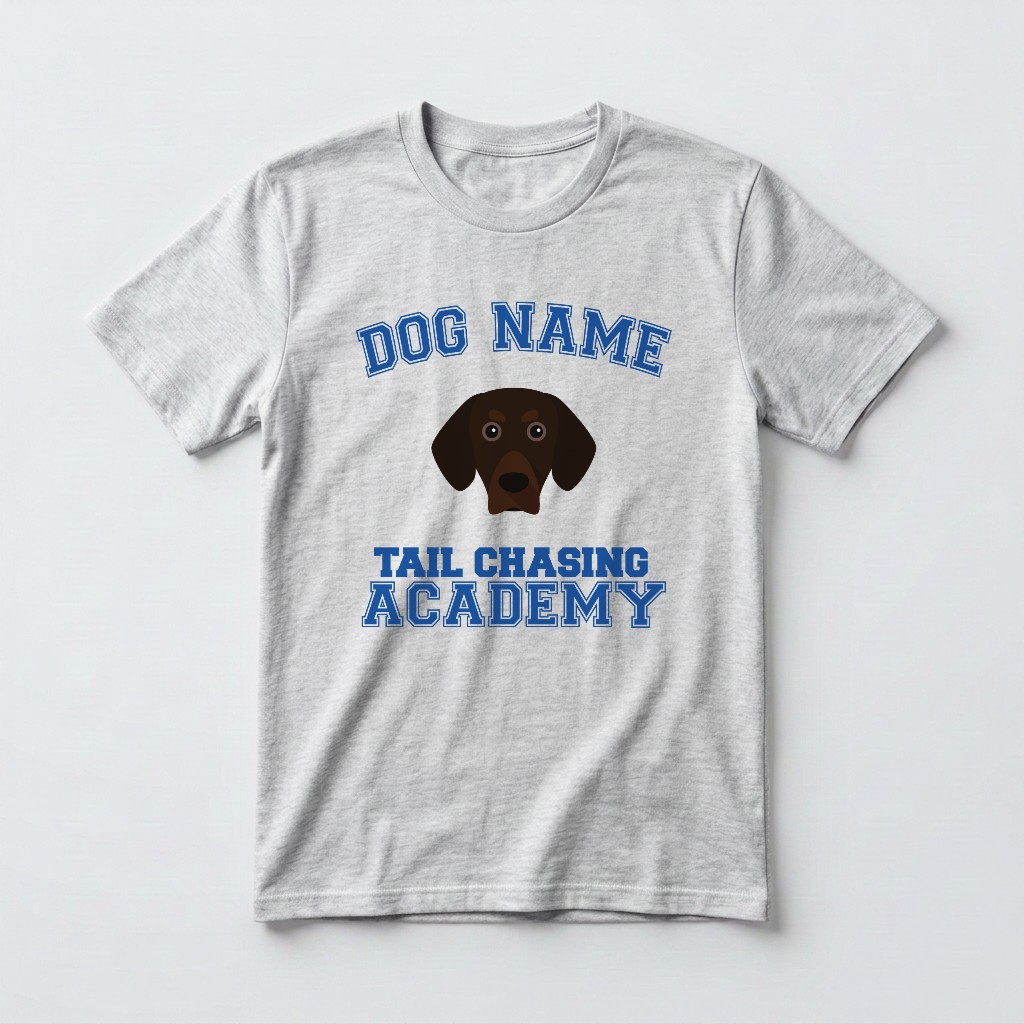 Tail Chasing Academy: Personalized {breedFullName} T-Shirt