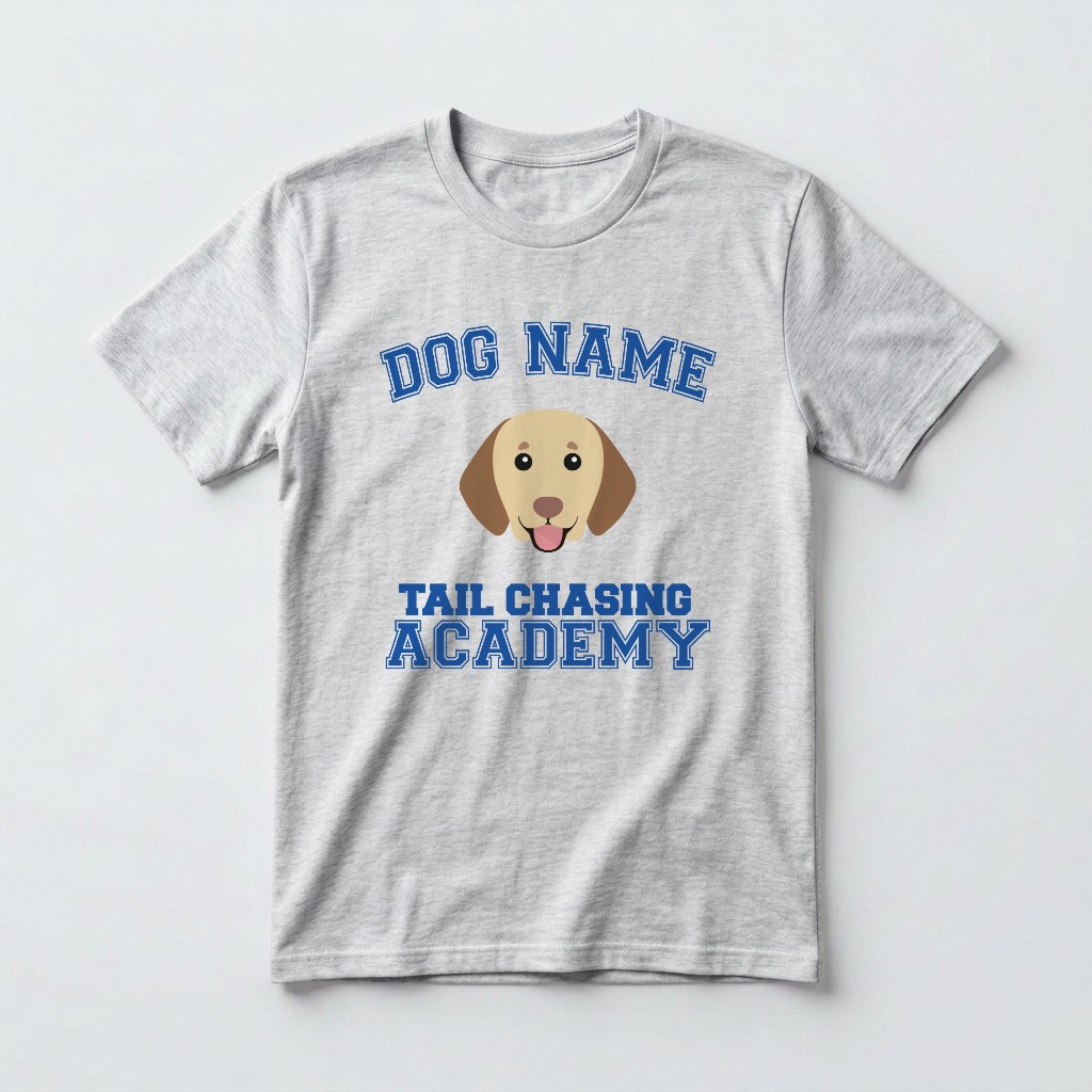 Tail Chasing Academy: Personalised {breedFullName} T-Shirt