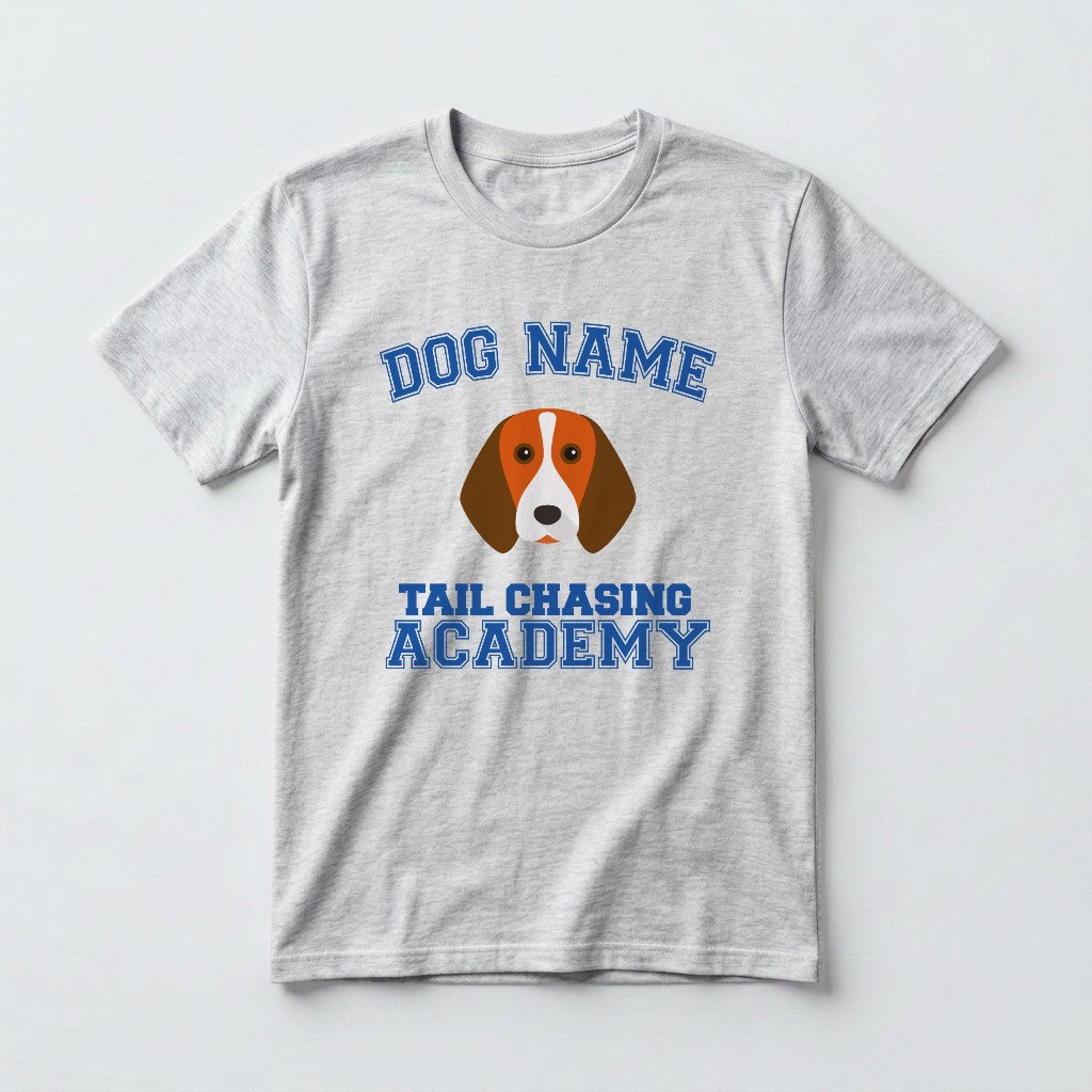 Tail Chasing Academy: Personalized {breedFullName} T-Shirt