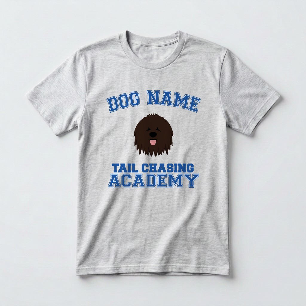 Tail Chasing Academy: Personalized {breedFullName} T-Shirt