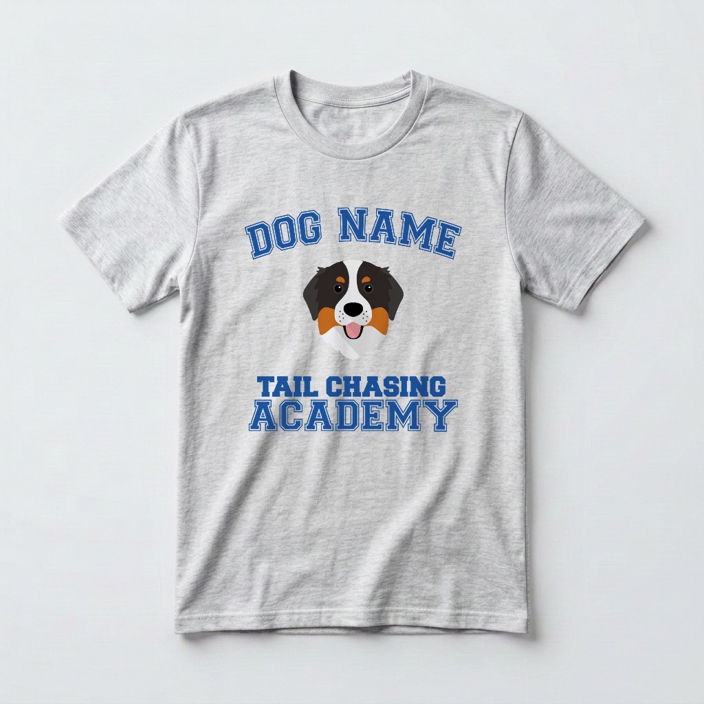 Tail Chasing Academy: Personalized {breedFullName} T-Shirt