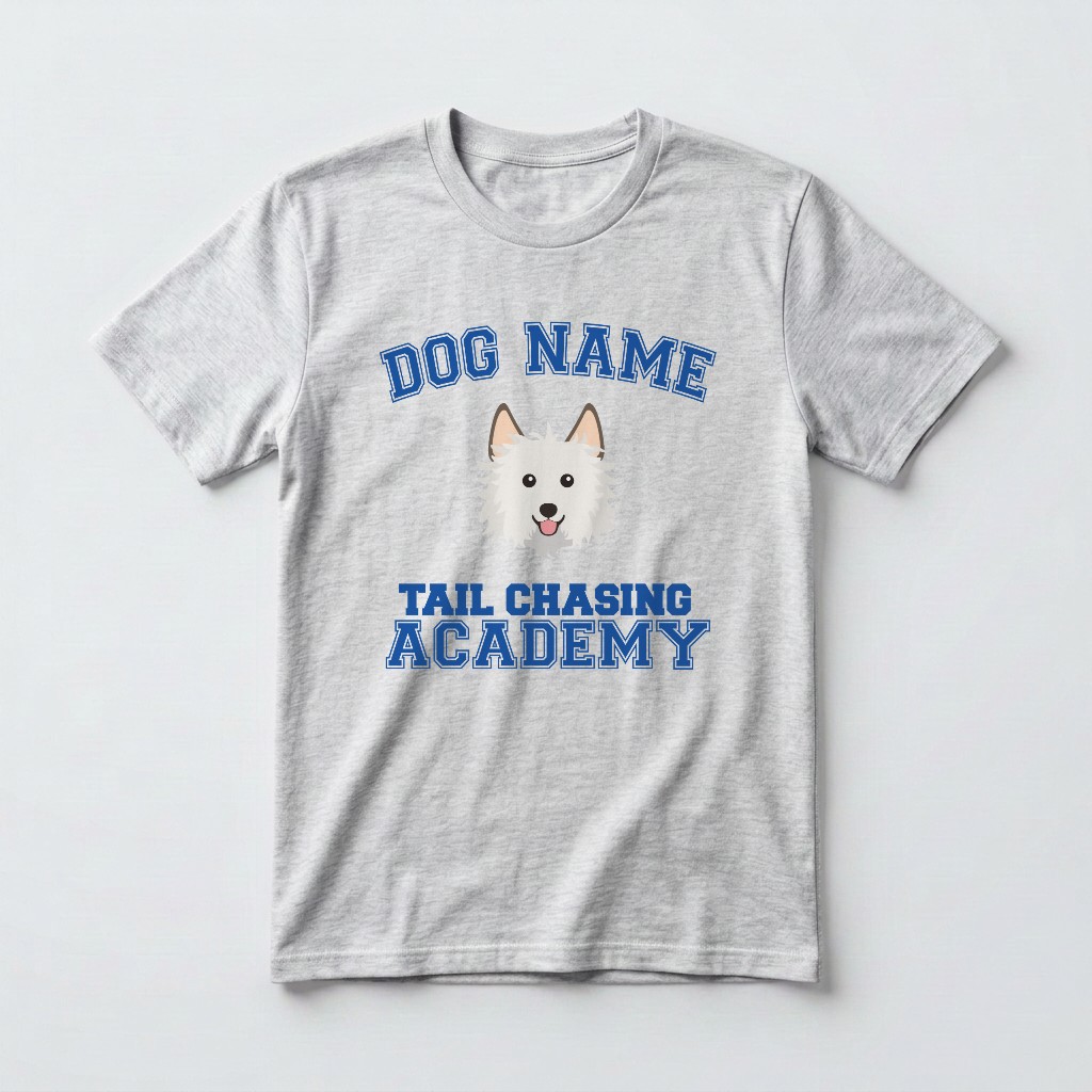 Tail Chasing Academy: Personalized {breedFullName} T-Shirt