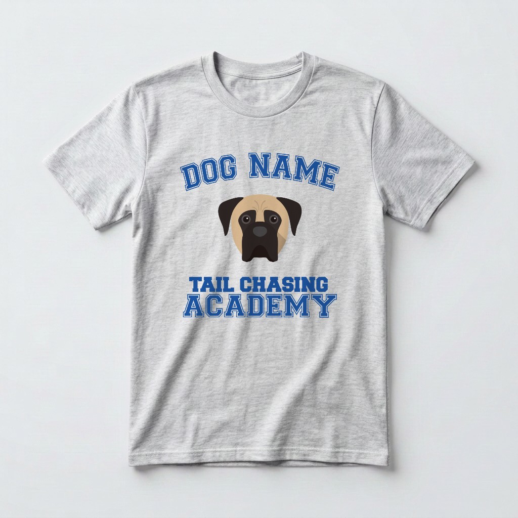 Tail Chasing Academy: Personalized {breedFullName} T-Shirt