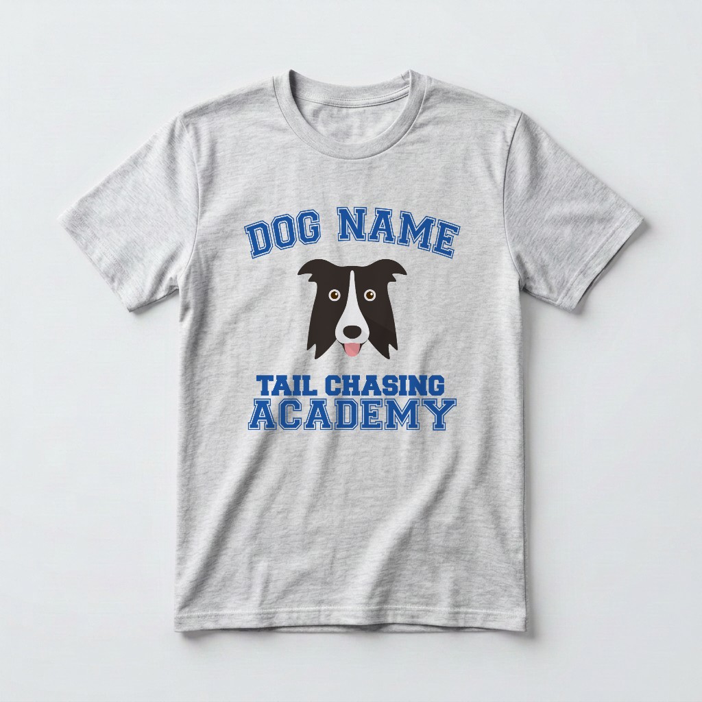 Tail Chasing Academy: Personalized {breedFullName} T-Shirt