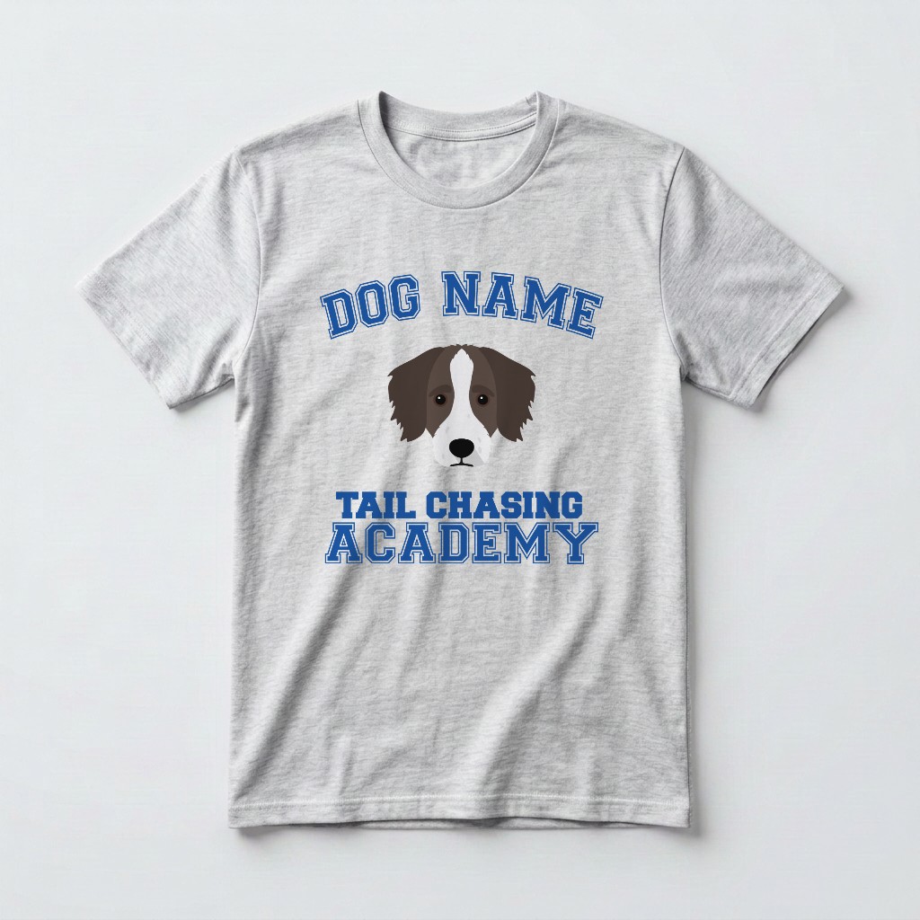 Tail Chasing Academy: Personalized {breedFullName} T-Shirt