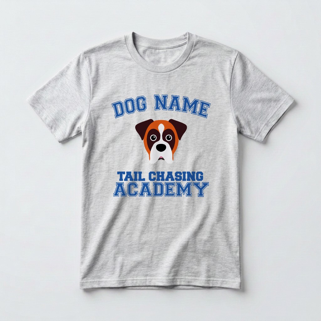 Tail Chasing Academy: Personalized {breedFullName} T-Shirt
