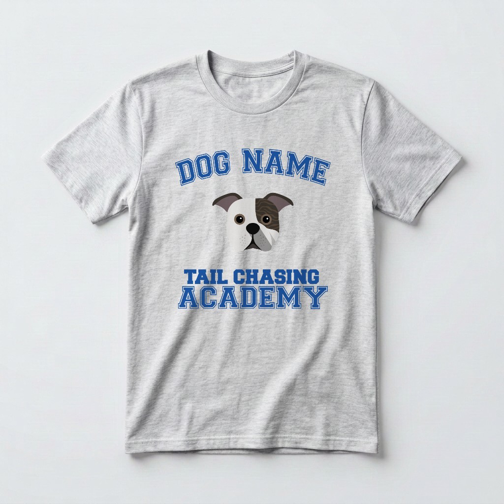 Tail Chasing Academy: Personalized {breedFullName} T-Shirt