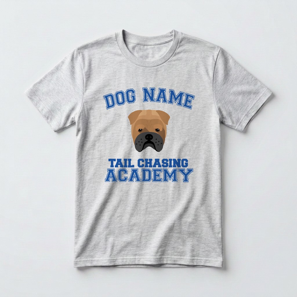 Tail Chasing Academy: Personalized {breedFullName} T-Shirt