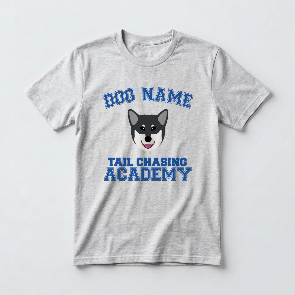 Tail Chasing Academy: Personalized {breedFullName} T-Shirt
