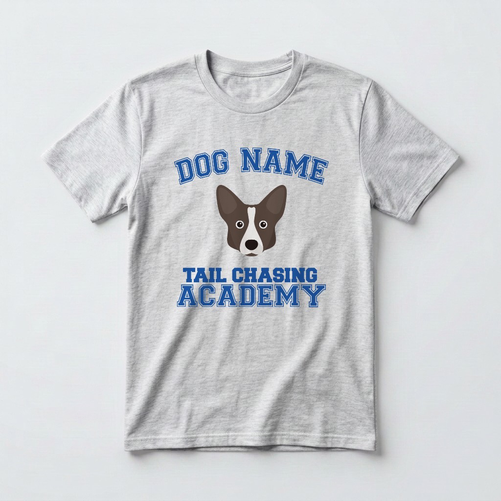 Tail Chasing Academy: Personalized {breedFullName} T-Shirt