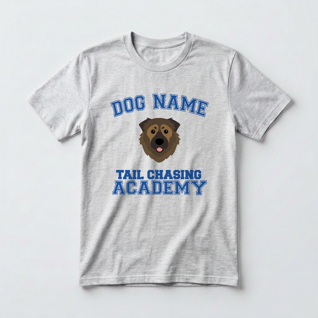 Tail Chasing Academy: Personalized {breedFullName} T-Shirt